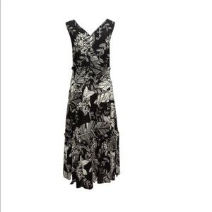 See by Chloe black white jungle theme cotton dress